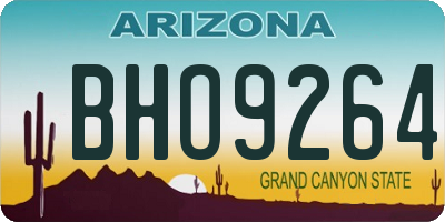 AZ license plate BHO9264
