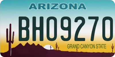 AZ license plate BHO9270