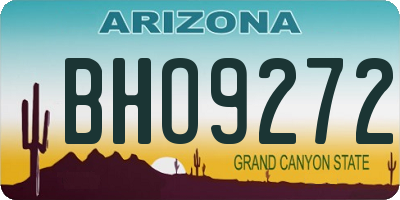 AZ license plate BHO9272