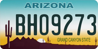AZ license plate BHO9273