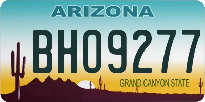 AZ license plate BHO9277