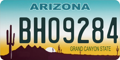 AZ license plate BHO9284
