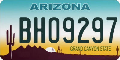 AZ license plate BHO9297