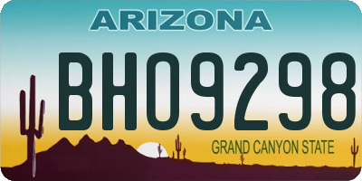 AZ license plate BHO9298