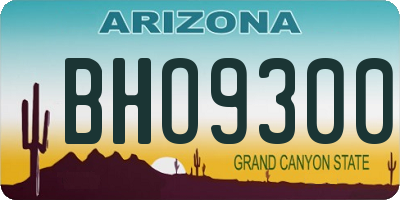 AZ license plate BHO9300