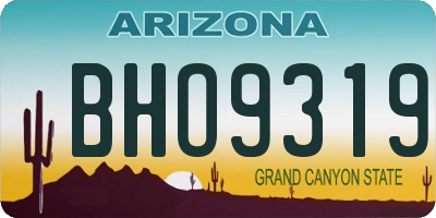 AZ license plate BHO9319