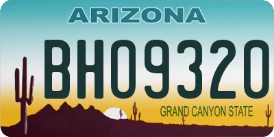 AZ license plate BHO9320