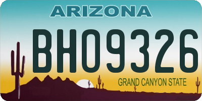 AZ license plate BHO9326