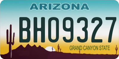 AZ license plate BHO9327
