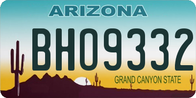 AZ license plate BHO9332