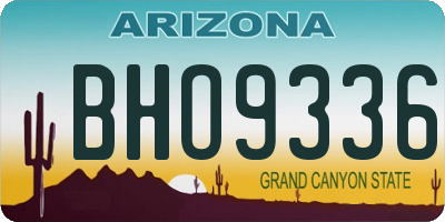AZ license plate BHO9336