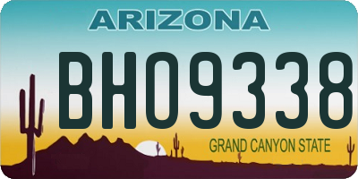 AZ license plate BHO9338