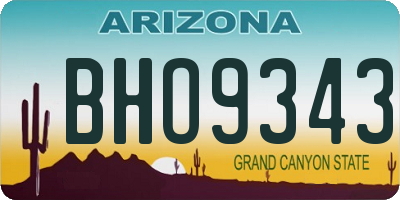 AZ license plate BHO9343