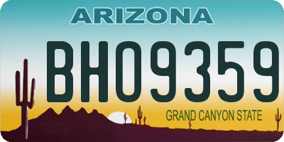 AZ license plate BHO9359