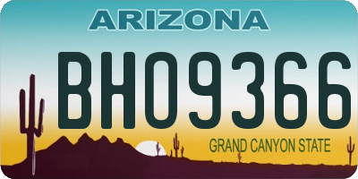 AZ license plate BHO9366