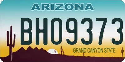 AZ license plate BHO9373