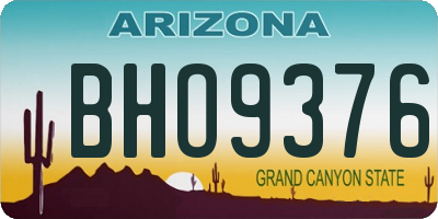 AZ license plate BHO9376