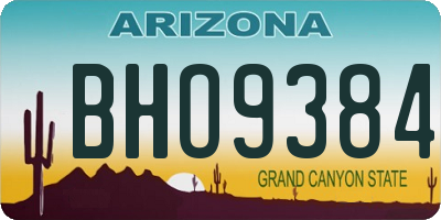 AZ license plate BHO9384