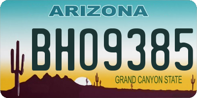 AZ license plate BHO9385
