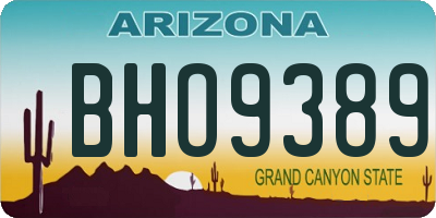 AZ license plate BHO9389