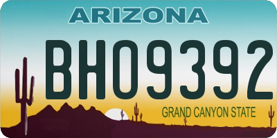 AZ license plate BHO9392