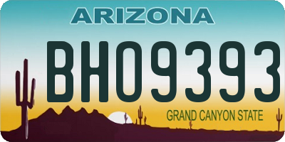 AZ license plate BHO9393