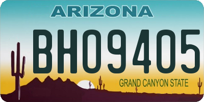 AZ license plate BHO9405