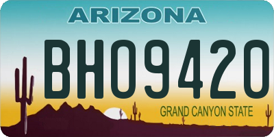 AZ license plate BHO9420