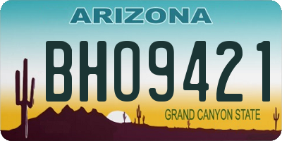 AZ license plate BHO9421