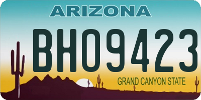 AZ license plate BHO9423
