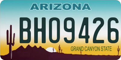 AZ license plate BHO9426
