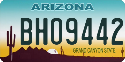 AZ license plate BHO9442