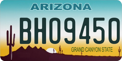 AZ license plate BHO9450