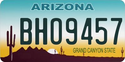 AZ license plate BHO9457