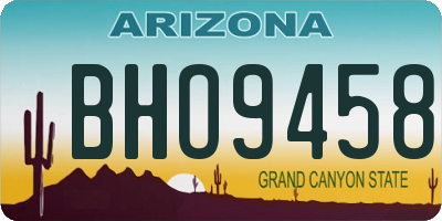 AZ license plate BHO9458