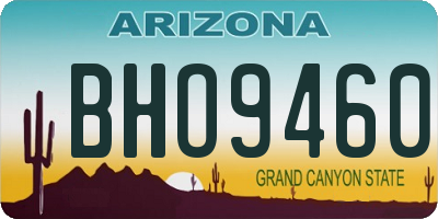 AZ license plate BHO9460