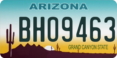 AZ license plate BHO9463