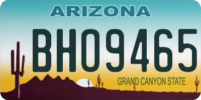 AZ license plate BHO9465