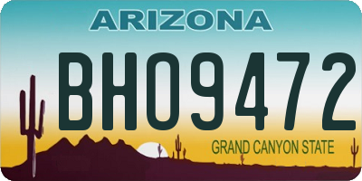 AZ license plate BHO9472