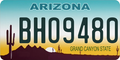 AZ license plate BHO9480