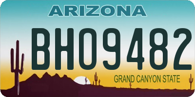 AZ license plate BHO9482