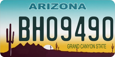 AZ license plate BHO9490