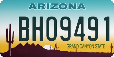 AZ license plate BHO9491