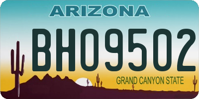 AZ license plate BHO9502