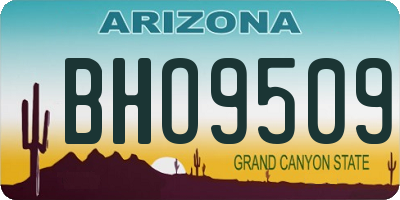 AZ license plate BHO9509