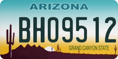 AZ license plate BHO9512