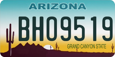 AZ license plate BHO9519