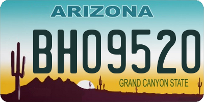 AZ license plate BHO9520