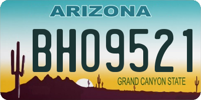 AZ license plate BHO9521