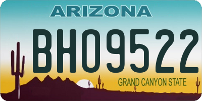 AZ license plate BHO9522